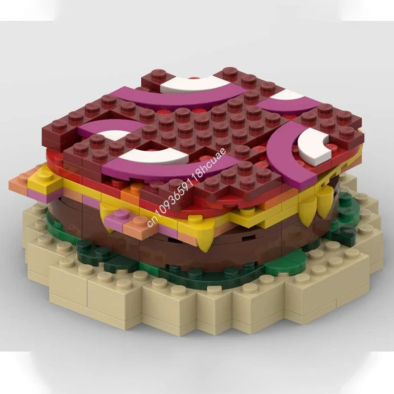 455pcs MOC Burger & Fries Building Blocks Christmas Gift Inspiring DIY Creative Education Architecture for Skilled Fans