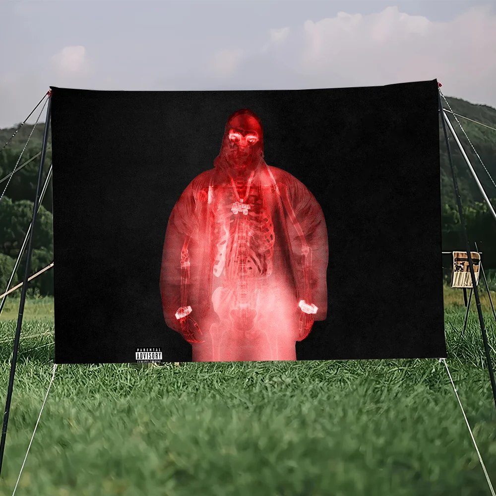 العلم للفن مغني الراب ألبوم غرفة الخيال العلمي ديكور المنزل الجدار الشنق المنزل Y-Yeat ديكور راية