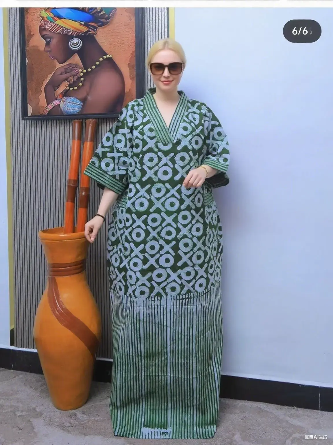 2026 recién llegados mujeres sueltas/señora verano maxi vestido largo estampado manga corta abayas estilo africano
