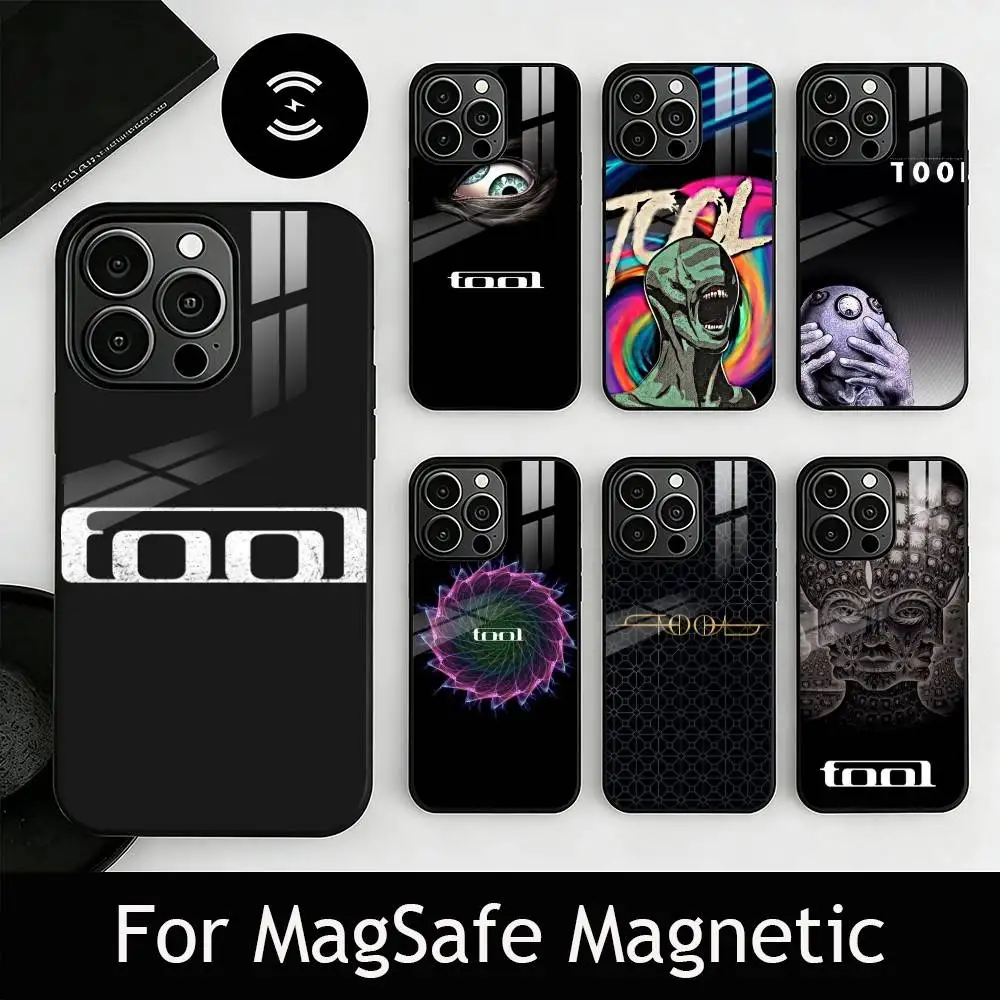 

Music T-Tool B-Band R-Rock Phone Case For iPhone17,16,15,14,13,12,11 Plus,Pro Magnetic with Magsafe Wireless Charging
