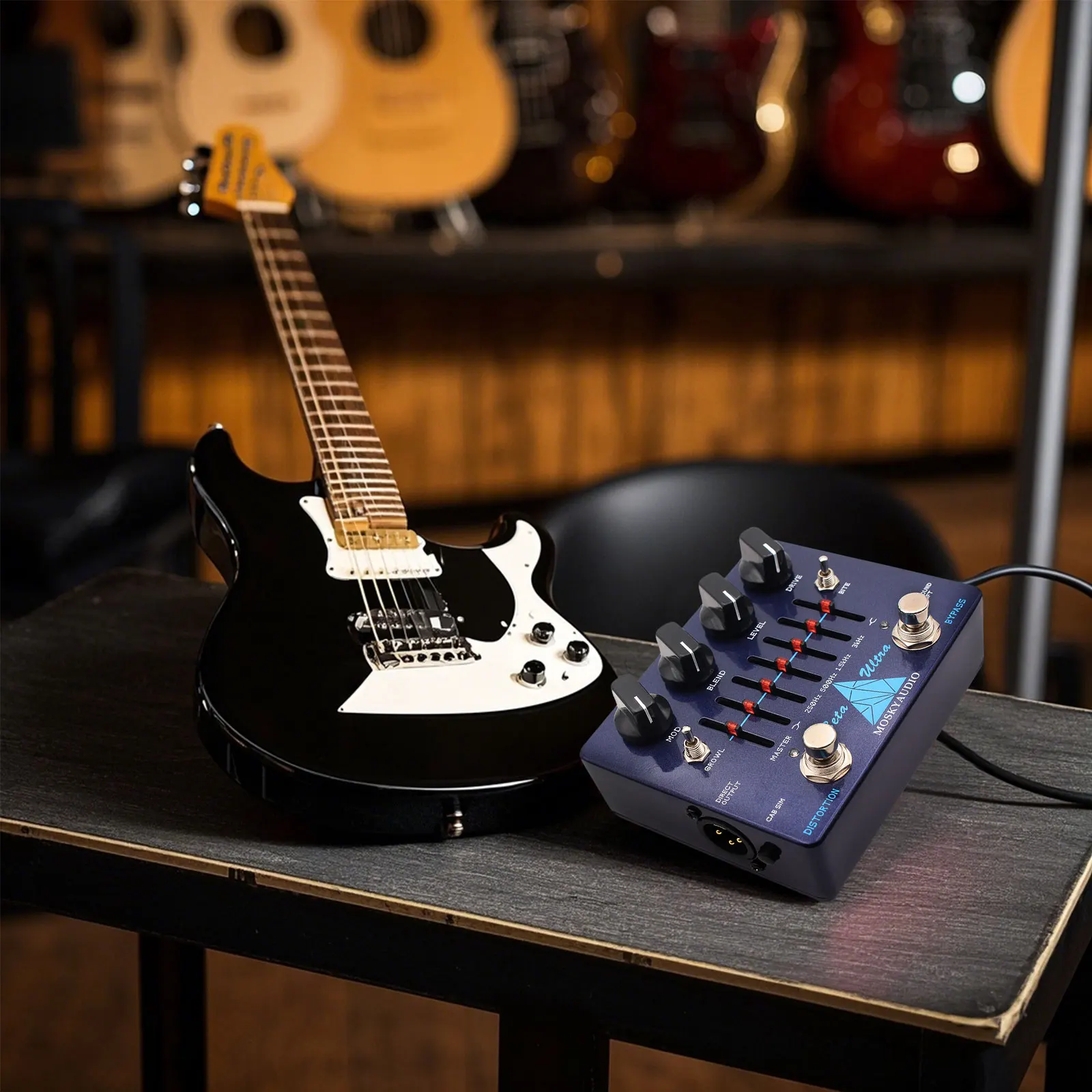 Moskyaudio Beta Ultra Bass Preamp - تشويه الدائرة المزدوجة، 6 نطاقات نشطة Eq، مخرج Xlr Di مع محاكاة الخزانة