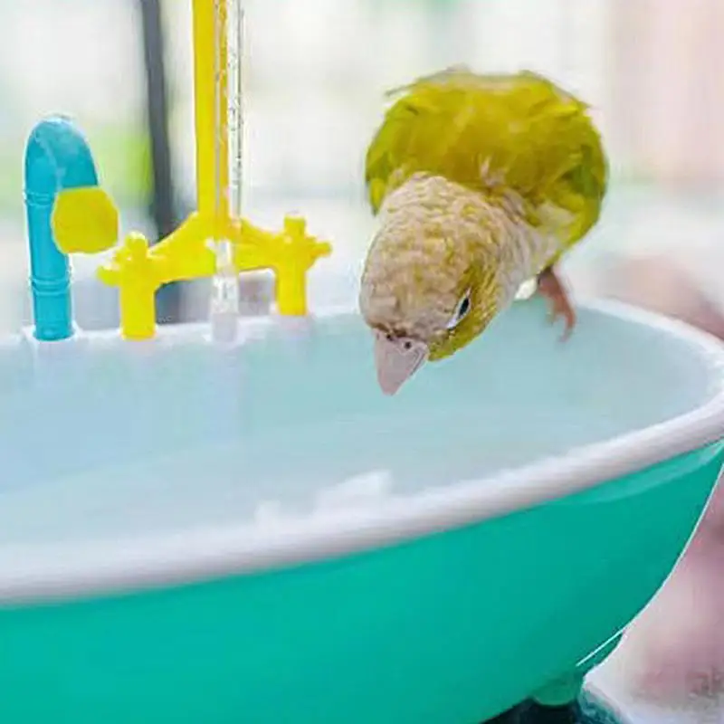 Papegaai Douche Vogel Badkooi Automatische Papegaai Douchekom Met Water Circulatie Vogels Accessoires Papegaai Speelgoed Vogel Badkuip