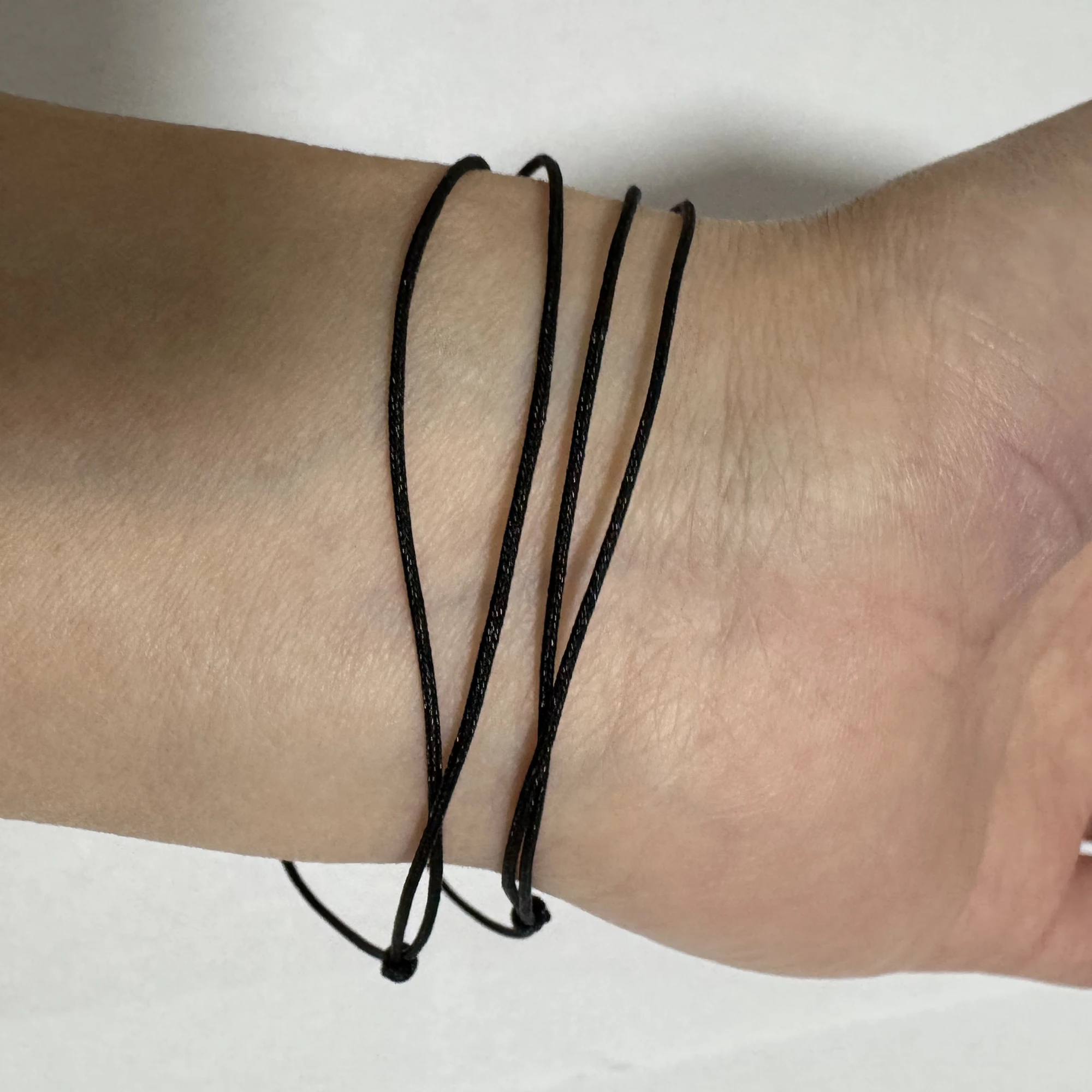 2pcs/set Black Cord Bracelet for Men String Adjustable Bracelets for Women Unisex Adult Nylon Cord for Surfer Father Day