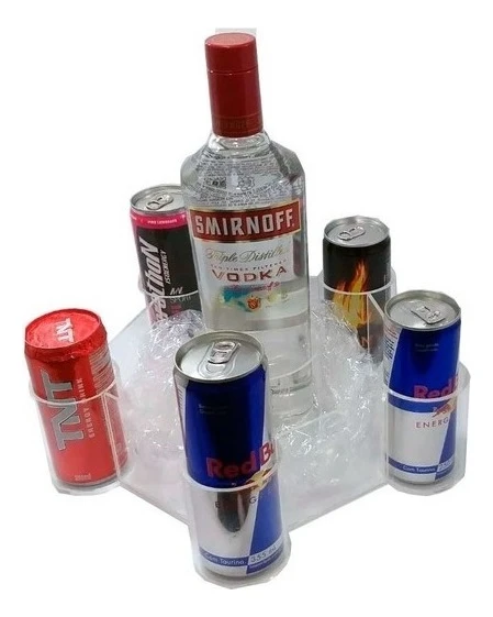 Combo bucket for energy drinks and bottles