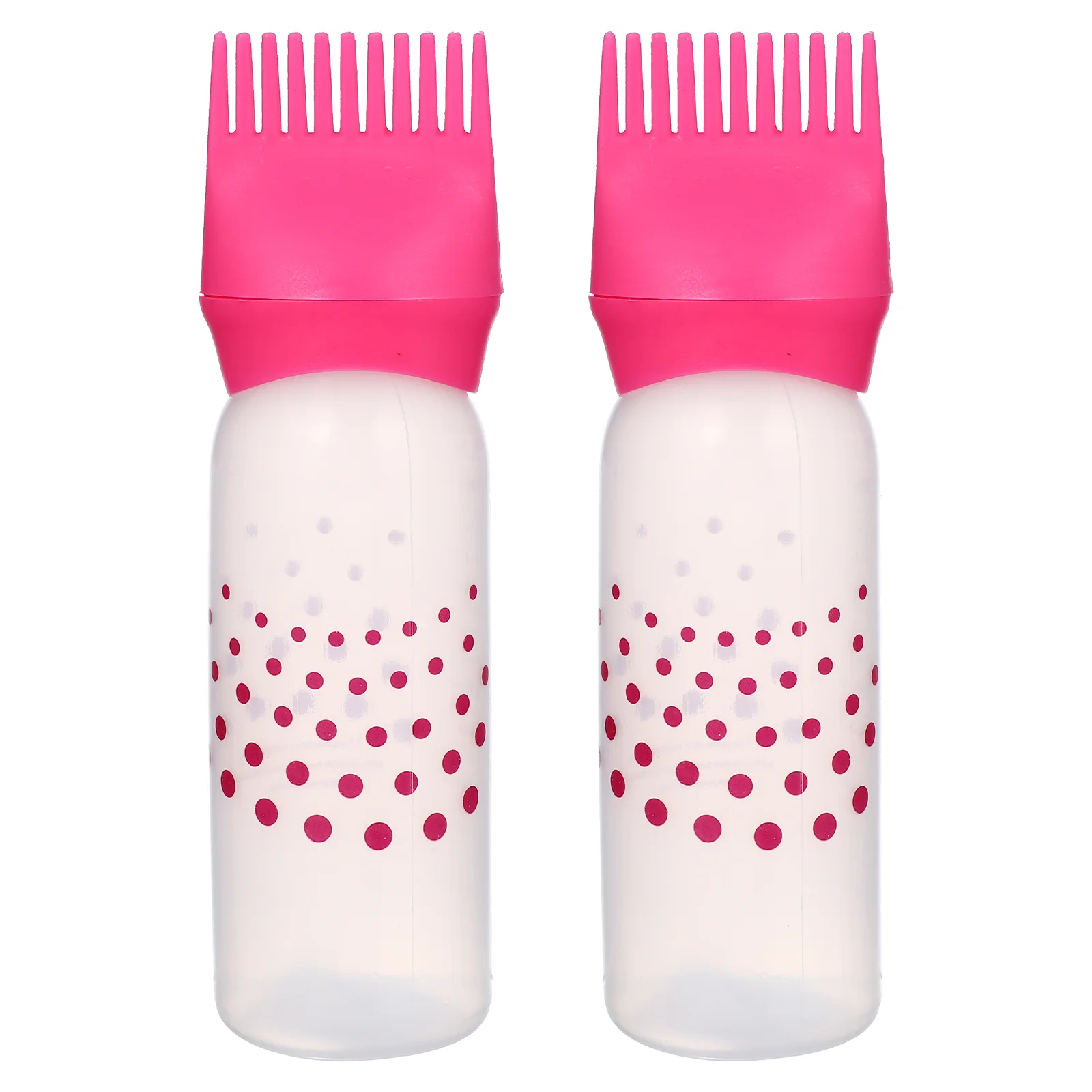 

2 Pcs Hair Color Smudge Bottle Dyeing Bottles Shampoo Clips Brush Lecythus with Comb Root Applicator Coloring Plastic