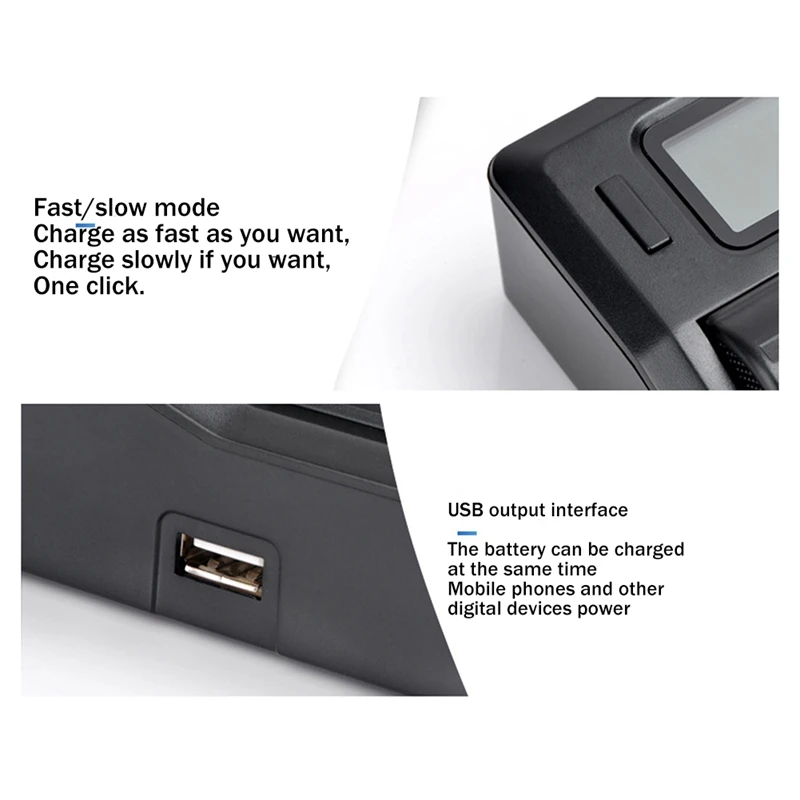 F970 Camera Battery Charger For NP-F770 F750 F550 F960 Fill Light Battery Double Charge LCD Display Charger