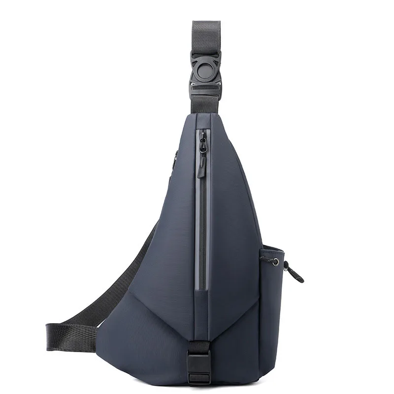 Reflective Male Shoulder Bags Travel Crossbody Bags Men Chest Bag for School Trip Waterproof Nylon Messenger Bag Black Green