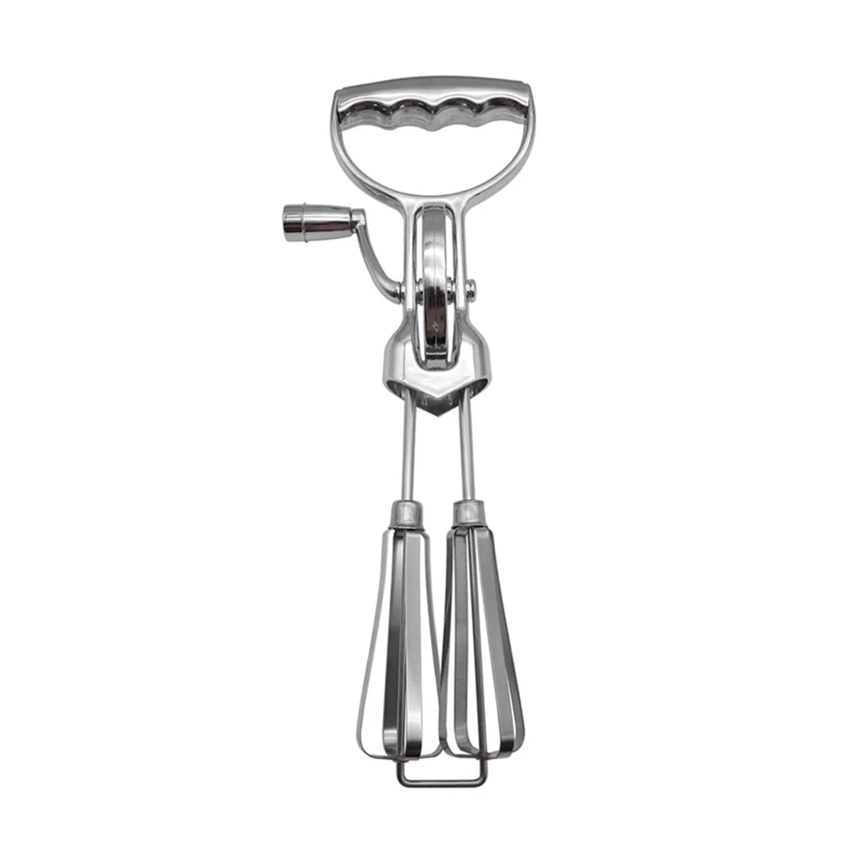 Hand Crank Egg Beaters,Handheld Double Head Stainless Steel Rotary Hand Whip Whisk