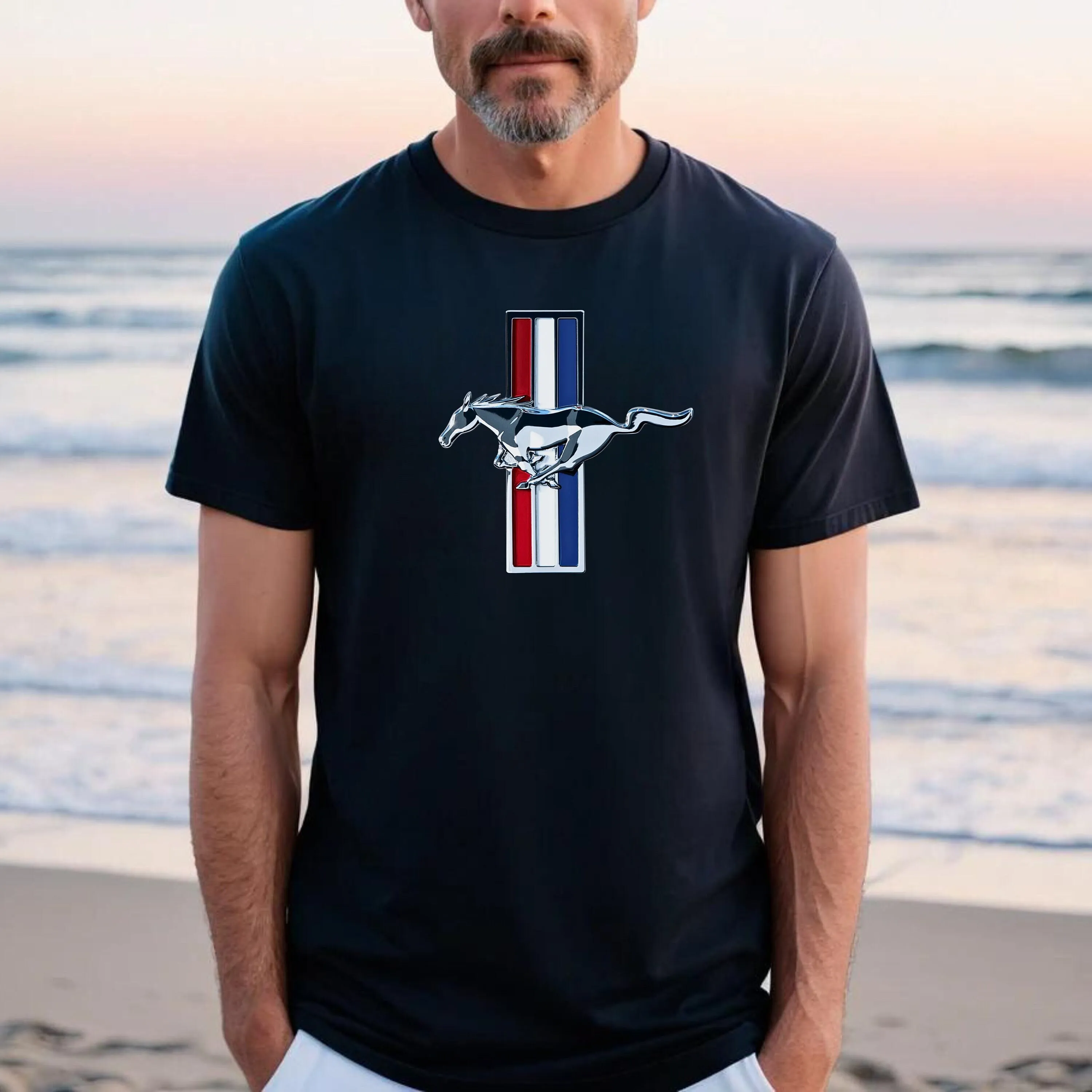 Vintage Mustang Logo T Shirt Car Lover