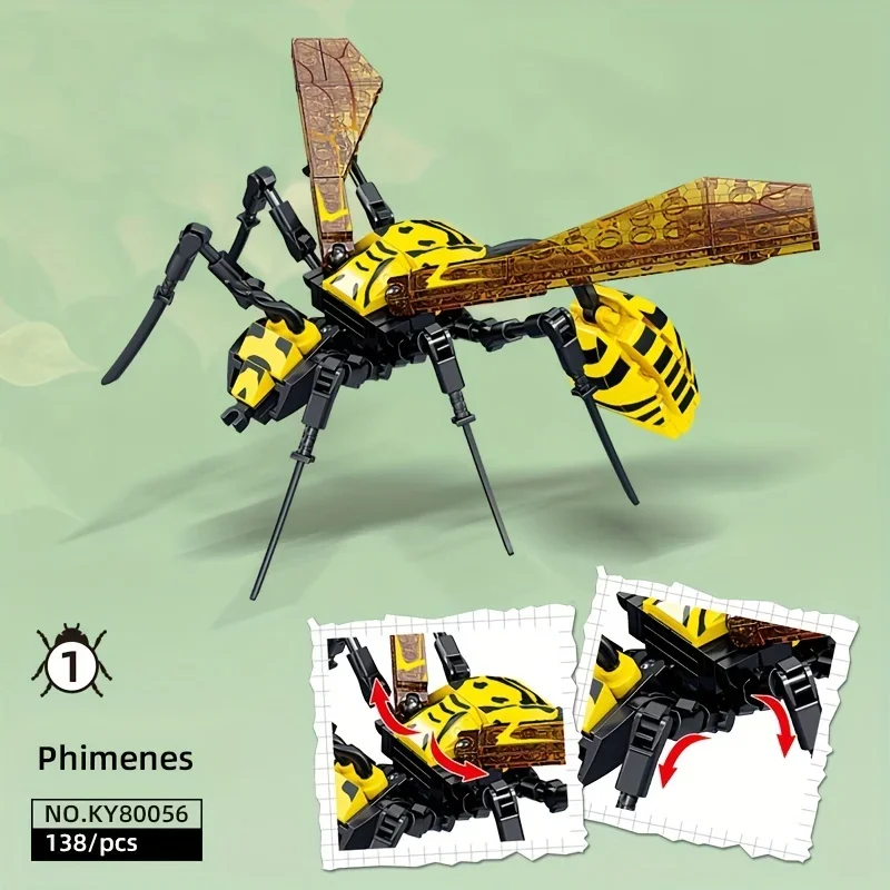 Insect Building Block Series Dragonfly Mantis Model, Puzzle Toys, Birthday Gifts, Halloween/Thanksgiving Day/Christmas Gifts