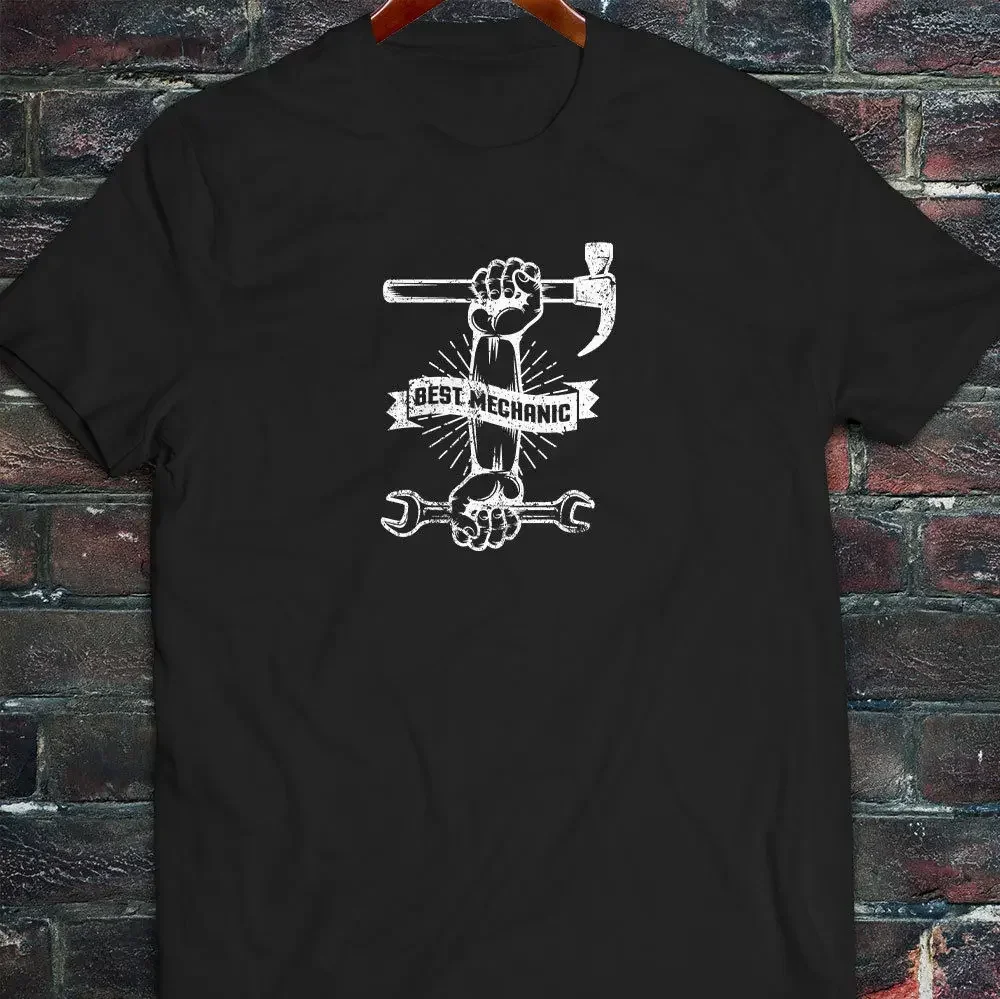 New Arrival Men'S Fashion Best Mechanic Tools Hammer Wrench Auto Cars Mens Black T-Shirt Summer Tee Shirt