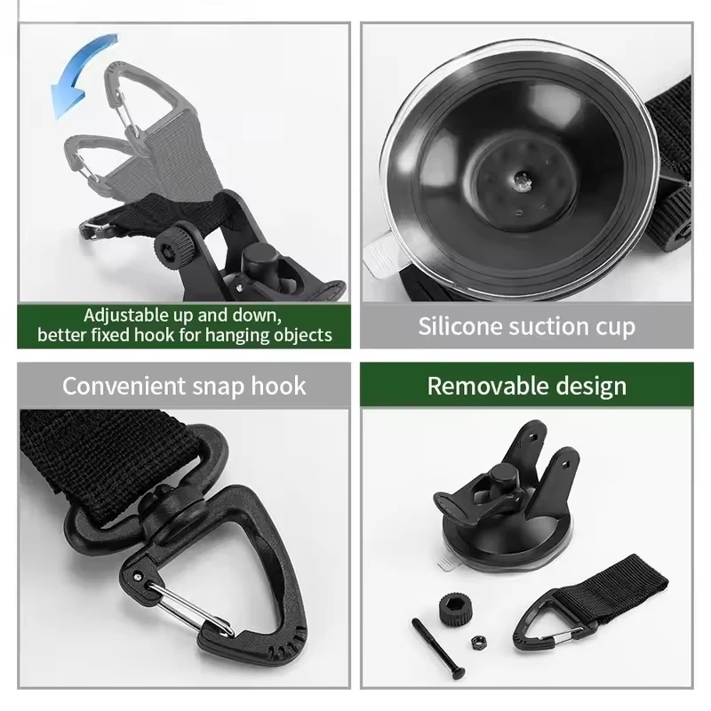 4PCS Car Tent Suction Cups Buckle Side Round/Triangular Awning Anchors Outdoor Camping Tent Suckers Anchor Securing Hook