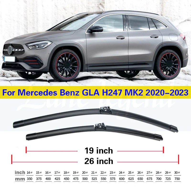 For Mercedes Benz GLA H247 MK2 2020 2021 2022 2023 Wiper Blades Windshield Windscreen Window GLA200 GLA220 GLA250 GLA180 200 250