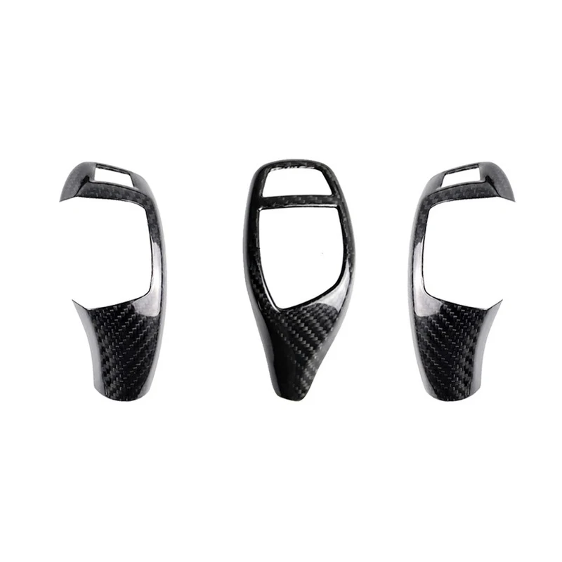 For BMW F30 F10 F15 F07 F20 F21 F22 F32 F34 F36 E70 Carbon Fiber Car Styling Center Console Gearshift Handle Cover Sticker Trim
