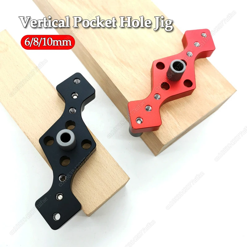 

Woodworking 6/8/10mm Vertical Pocket Hole Jig Self Centering Dowel Drill Guide Pin Fixture Sliding Drilling Punch Guide Set