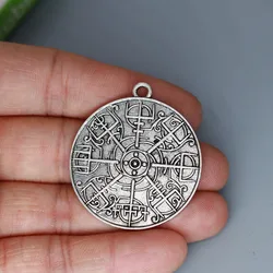 3Pcs/lot  Viking Vegvisir Charm Pendant For DIY Necklace Handmade Jewelry Making