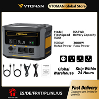VTOMAN FlashSpeed 1500 Portable Power Station 1548Wh LiFePO4 Battery with 3000W Peak for Outdoor Camping RV Home Energy Power