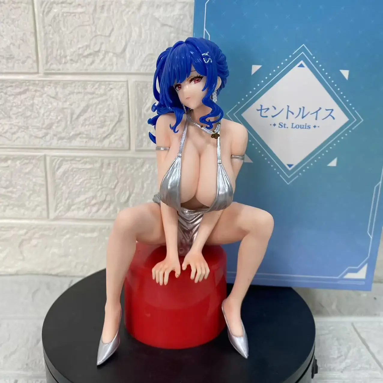 

Blue Route Saint Louis Saint Aunt Сидячая поза Saint Louis -26 см аниме Красота Модель Орнамент ручной работы