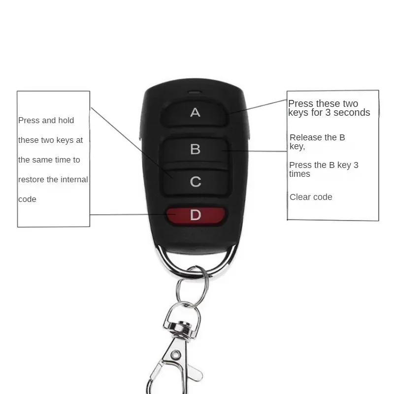 Duplicator 433Mhz Fixed Learning Code Universal Garage Remote Controller 433 mhz Command Clone Self-copying Automation For Gates