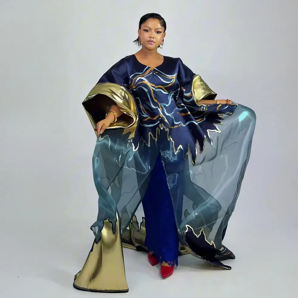 Abiti africani alla moda di lusso per donna Paio taglie forti con biancheria intima di pizzo Abbigliamento afroamericano