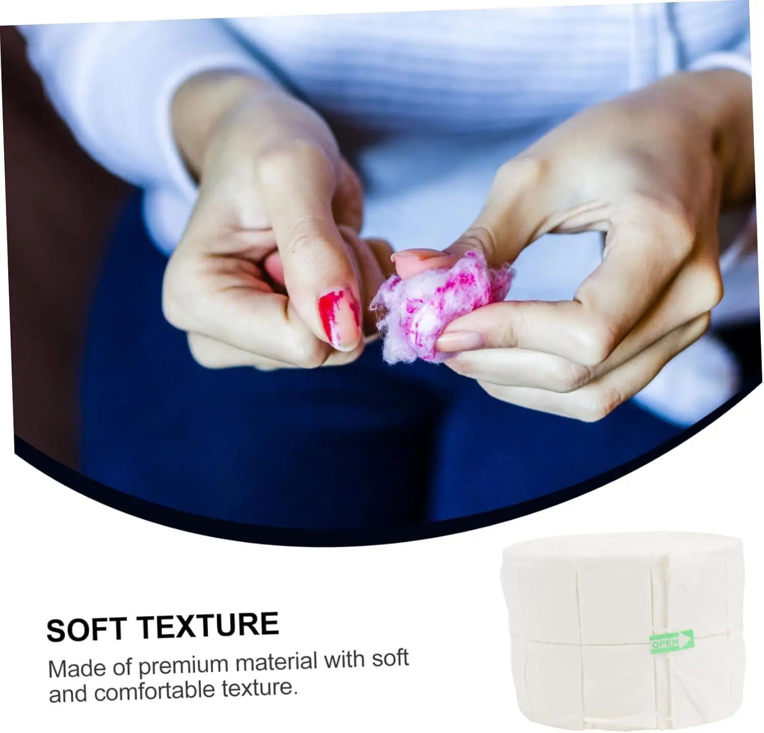 300/500pcs Manicure Cleaning Cotton Pads, Nail Polish Wipe Cotton Sheet Disposable Manicure Towels Removing Nails Manicure Tools