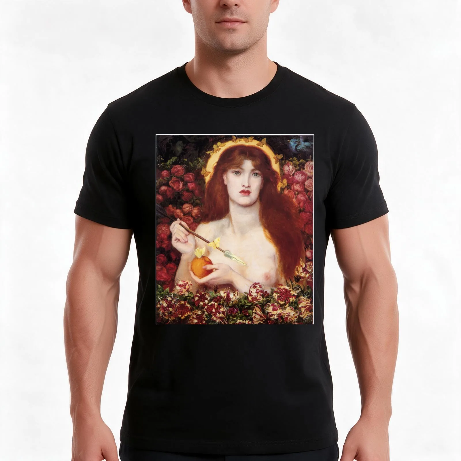 Rossetti's Venus Verticordia T-Shirt, Summer Casual Cotton Tee, Oversized Streetwear Tops, Vintage Graphic Print, 100% Cotton