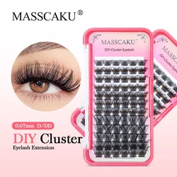 MASSCAKU DIY Cluster Eyelash Extension Segmented 72Cluster High Quality Easy to Operate Professional Russian Volume Cilia Makeup