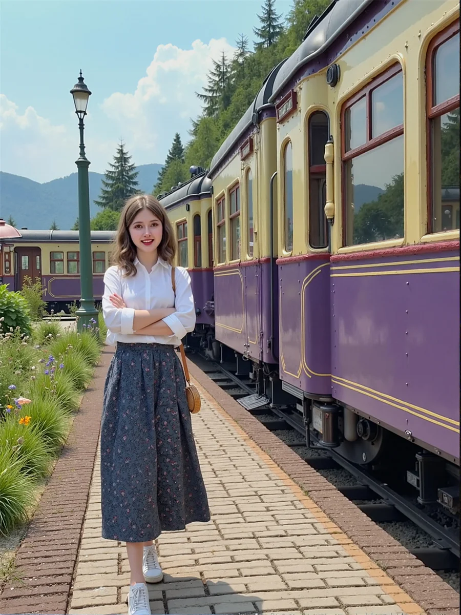 Midi bloemen bedrukte rokken dames baljurk mesh tule elegante taart geplooide taille ruche applique bohemien college festival