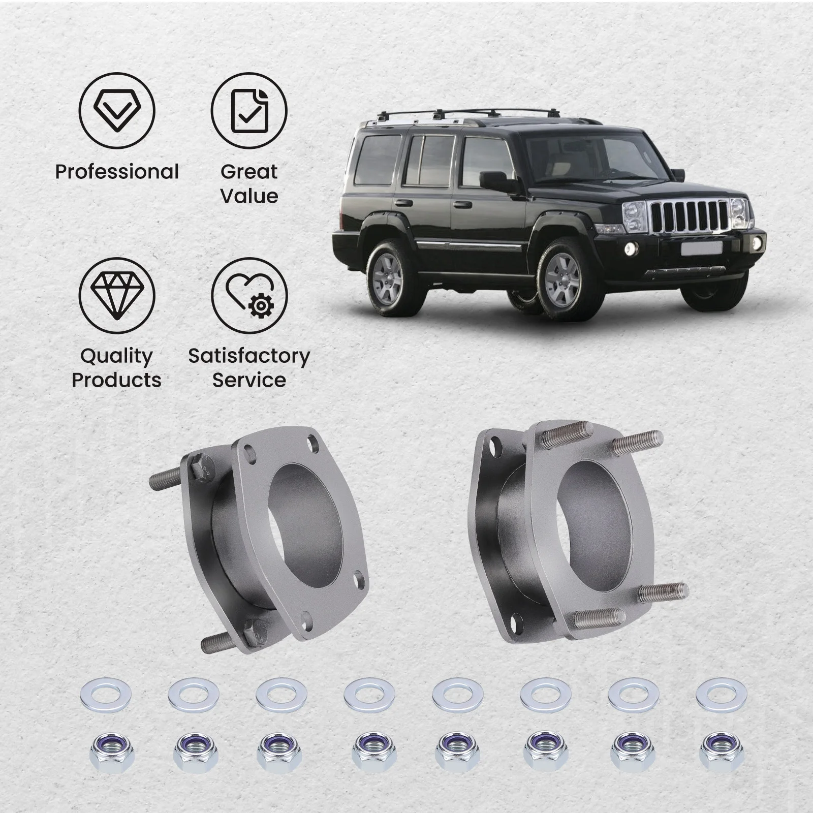 

Распорный подъемник с передней стойкой 2 дюйма, подходит для Jeep Commander XK 2006-2010 2WD/4WD, новинка