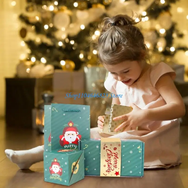 

Festival Santa Christmas Gifts Box Sturdy Paper Materials Fashion Accessory Decoration for Holiday Gifting