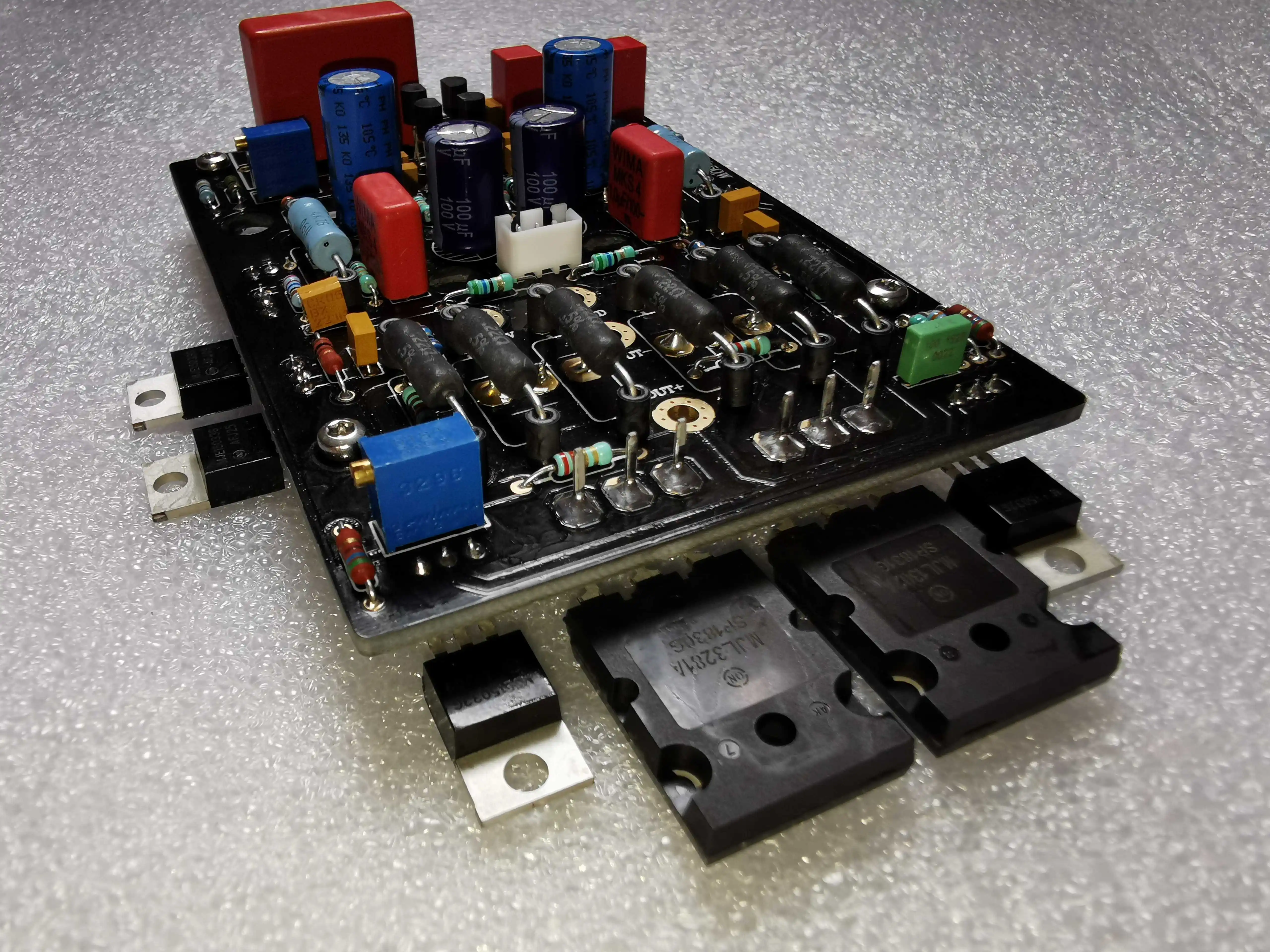 Re-gravado Dual Mono traseira Stage PCB Board, dois pares de tubo, baixa distorção, saída NHB-108two Low