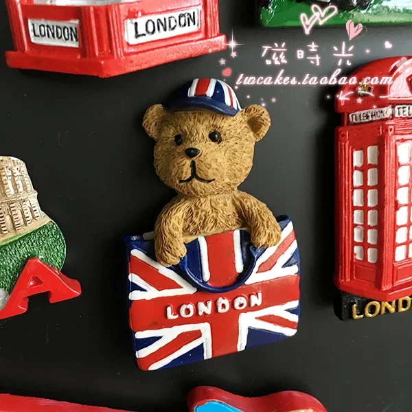 Creative Tourism Memorial Landscape London Refrigerator Magnet 3D Fridge Magnet Sticker Travel Souvenir Kitchen Home Decoration