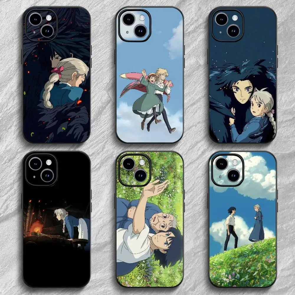 حافظة هاتف على شكل حرف C متحركة من فيلم H-Howl لهاتف 17 12 13 14 15 16Pro Max mini classic Plus جاذبية مغناطيسية قوية #1