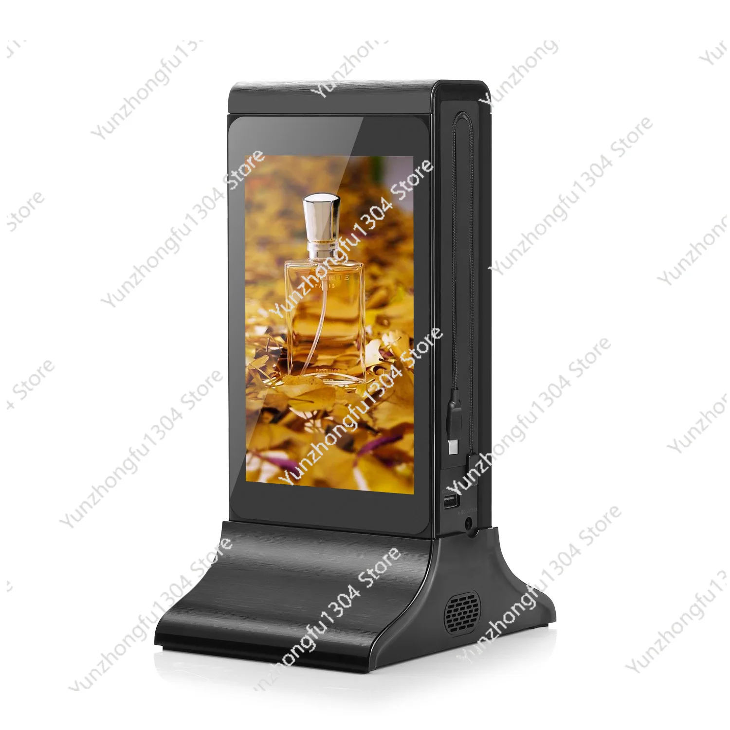 FYD-835S wireless cloud control 7-inch restaurant cafe using desktop with touch charging advertising machine