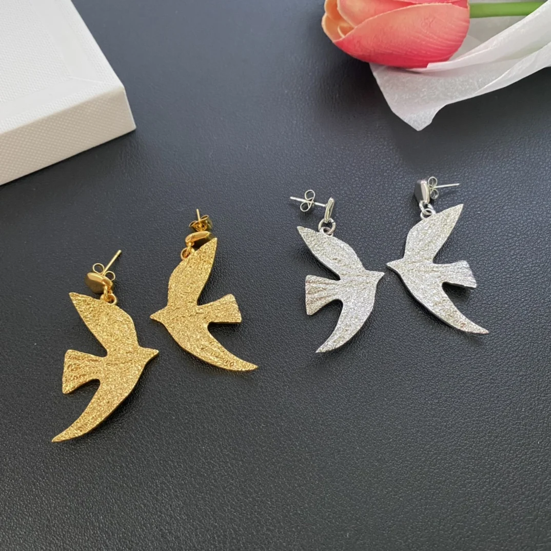 

Retro Peace Dove Large Earrings