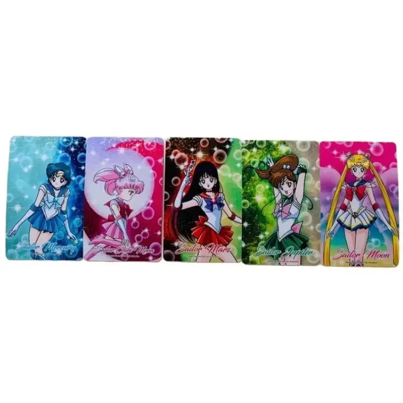 10Pcs/set Self Made Sailor Moon Mizuno Ami Chibiusa Tenoh Haruka Anime Game Character Classic Serie Collect Crystal Card Sticker