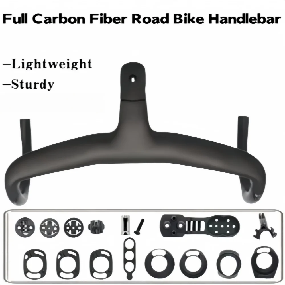 Original Logo Carbon Fiber Road Bicycle Handlebar with Full Internal Routing Cable 1:1 Integrated Design 90-120x400-440 Size