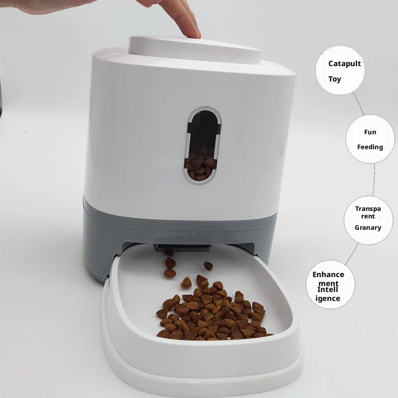 Automatic feeder, dog and cat food bowls, large-capacity pet food storage and distribution container, puppy pet supplies