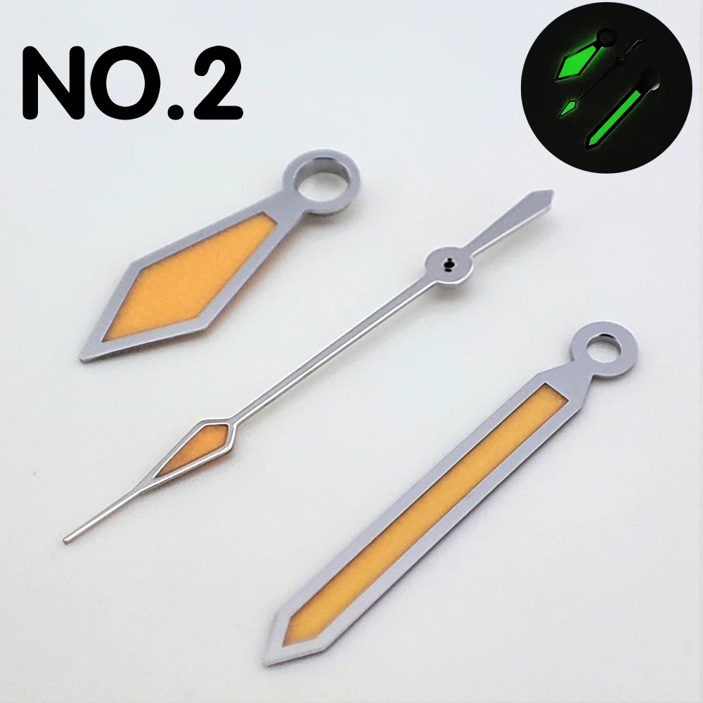 NH35 Hands Long Diamond Hands C3 Grade Luminous Hands NH35 Watch Replacement Parts Watch Hands For NH34 NH35 NH35 Movements