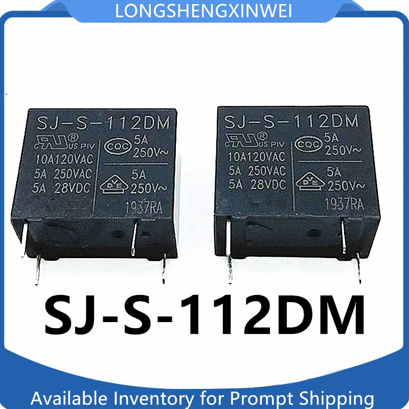 1PCS SJ-S-112DM High Load 10A250VAC 4-pin Set of Normally Open 12VDC Relays Original New