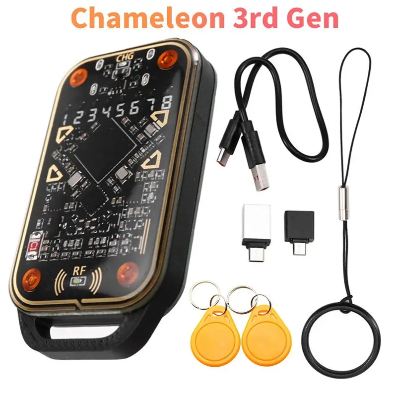 AB25-2X Chameleon Ultra V3.0 RFID Smart Card Emulator Reader 125Khz 13.56Mhz ID IC Smart Card NFC Tag Copyer+4XUID Keychain