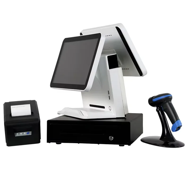 Dual Touch Screen/15.6 Inch Android Pos with Printer Point of Sale  Terminal With Thermal 58mm Android Pos Terminal