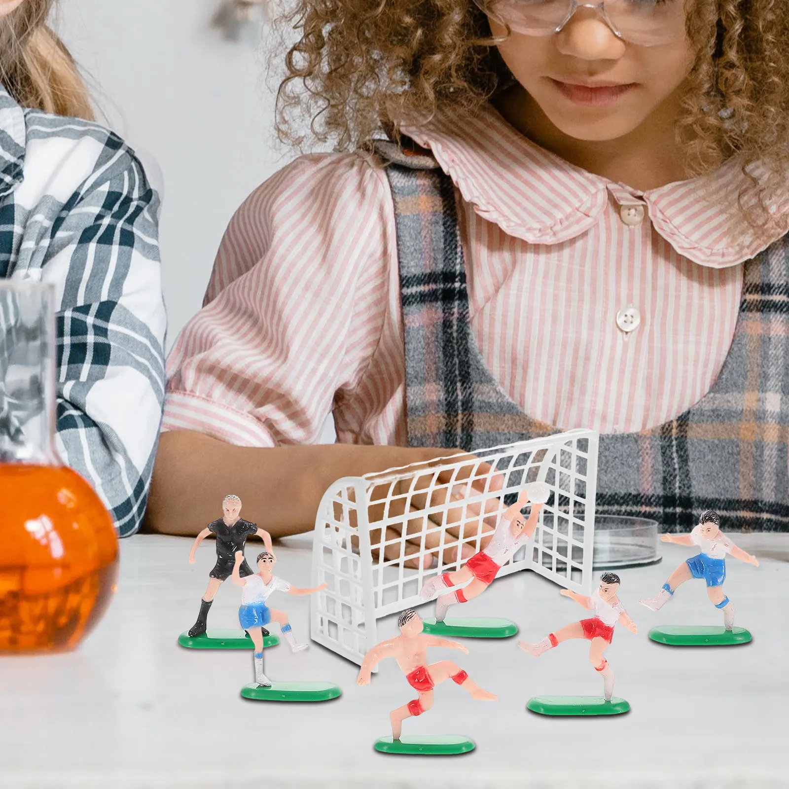 

1Set Soccer Cupcake Toppers Football Player Figures Goal Decor for Birthday Party Sports Theme Cake Topper Table Centerpiece