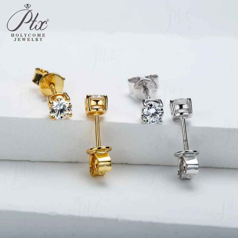Laborgezüchtete Diamant-Ohrstecker 3mm Runde Form 925 Sterling Silber Vierkant-Fassung Edles Geschenk Großhandel Holycome Schmuck – Detail 10