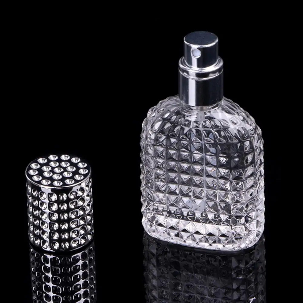 Botella de Perfume de vidrio vacía, atomizador rellenable de piña, dispensador, 30/50ml
