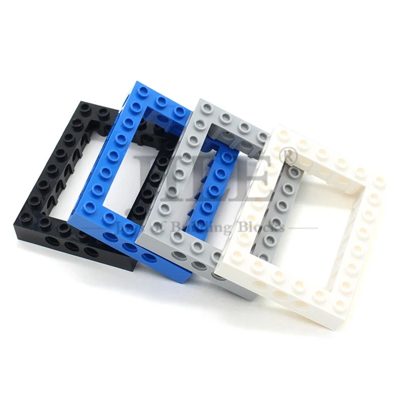4pcs MOC 32532 High-Tech Thick Bricks Modified 6x8 Open Center with Hole Square Frame Building Block Technology DIY Car Toys