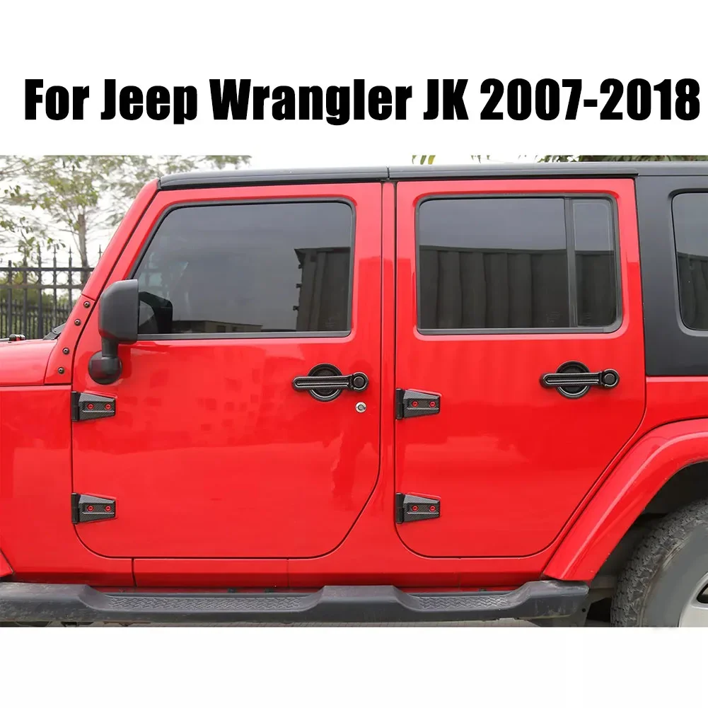 

For Jeep Wrangler JK 5pcs Car Carbon Fibre Door Handle Trim & Handles Bowl Decor Cover Exterior Parts