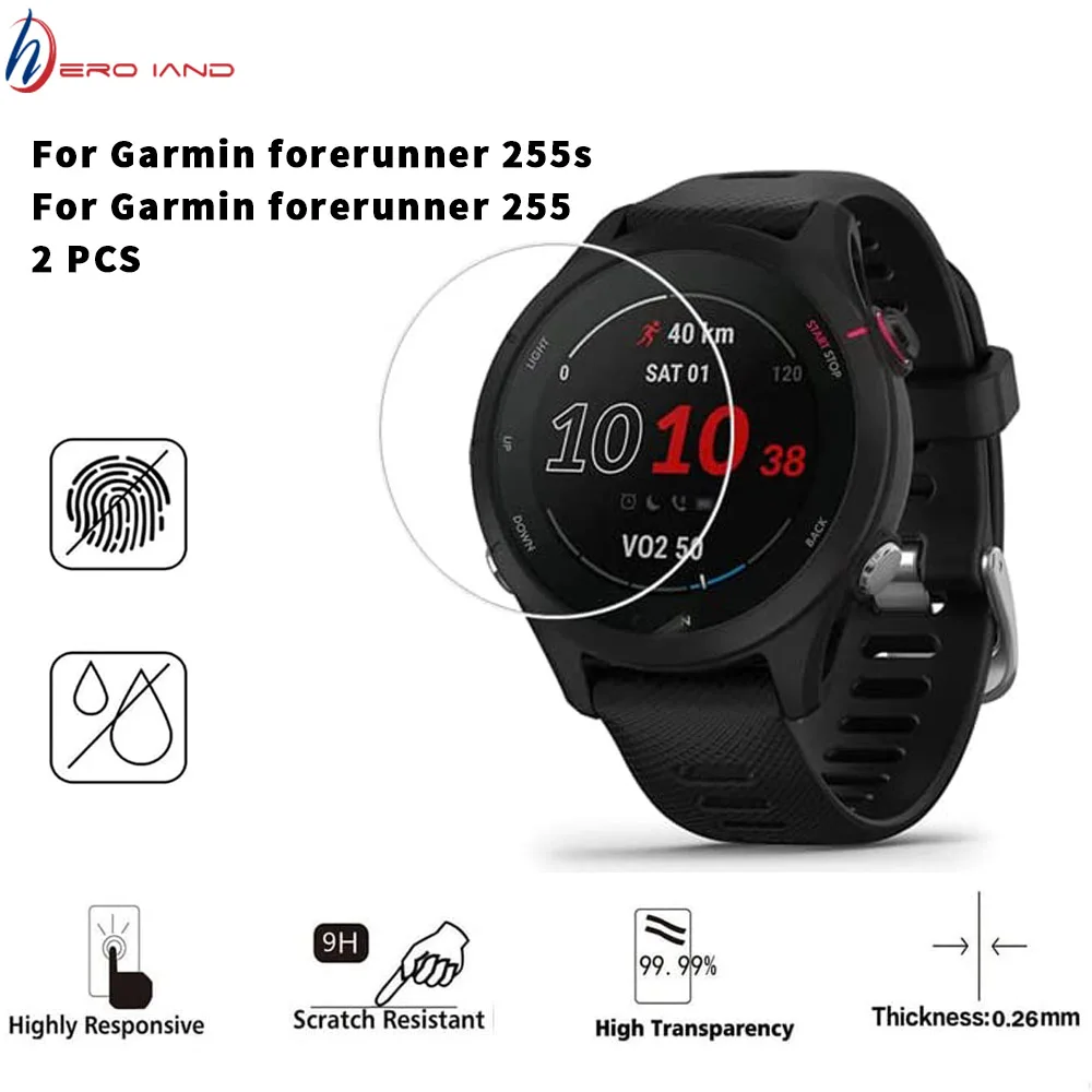 

Clear Premium Tempered Glass Screen Protectors Smart Watch Protective Film For Garmin Forerunner 255/255S