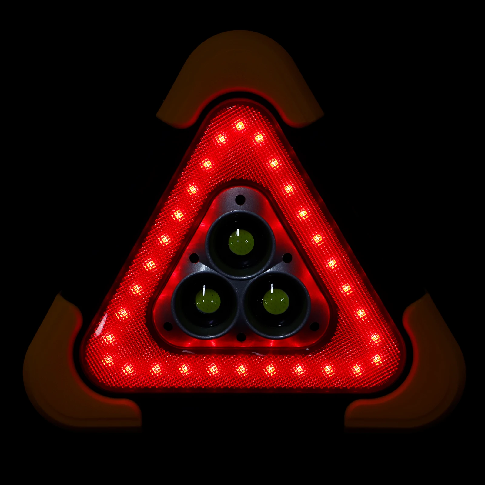 

Solar Emergency Warning Triangle Reflective Material 3 Bright Lights Roadside Flares Car PVC Triangle Signals