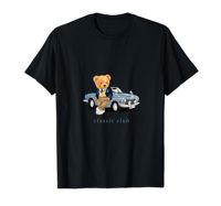 Enjoy Cool Teddy Bear With Classic Car Graphic Designs Fun T-Shirt